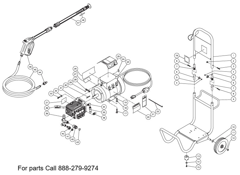 John Deere 10XE-C psi power washer replacement parts & manual